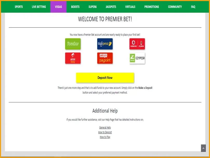 Effettuare un deposito al Casinò Premier Bet