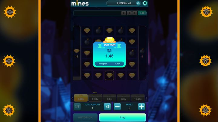 Caratteristiche principali del gioco d'urto Funky Mines