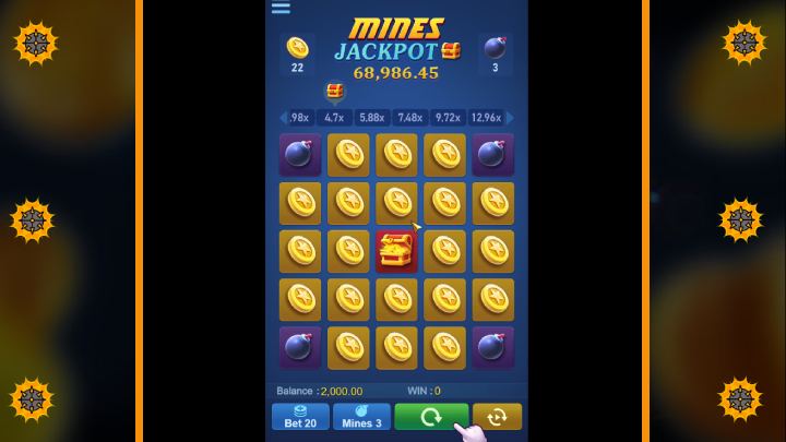 Review of the game parameters of Tadagaming Mines slot