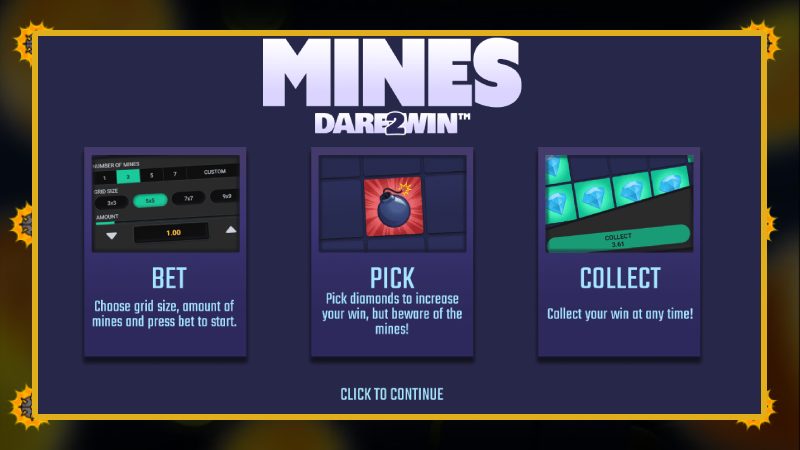 Overview of the game features of Mines Hacksaw