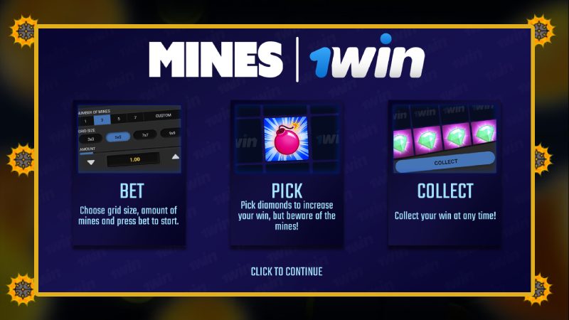 Mines 1Win game - play for money in an online casino