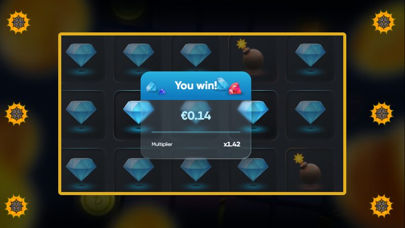 Payouts in the Turbo Mines machine